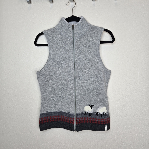 Woolrich Jackets & Blazers - Woolrich Heather Gray Zip-Up Vest 100% Lamb's Wool
